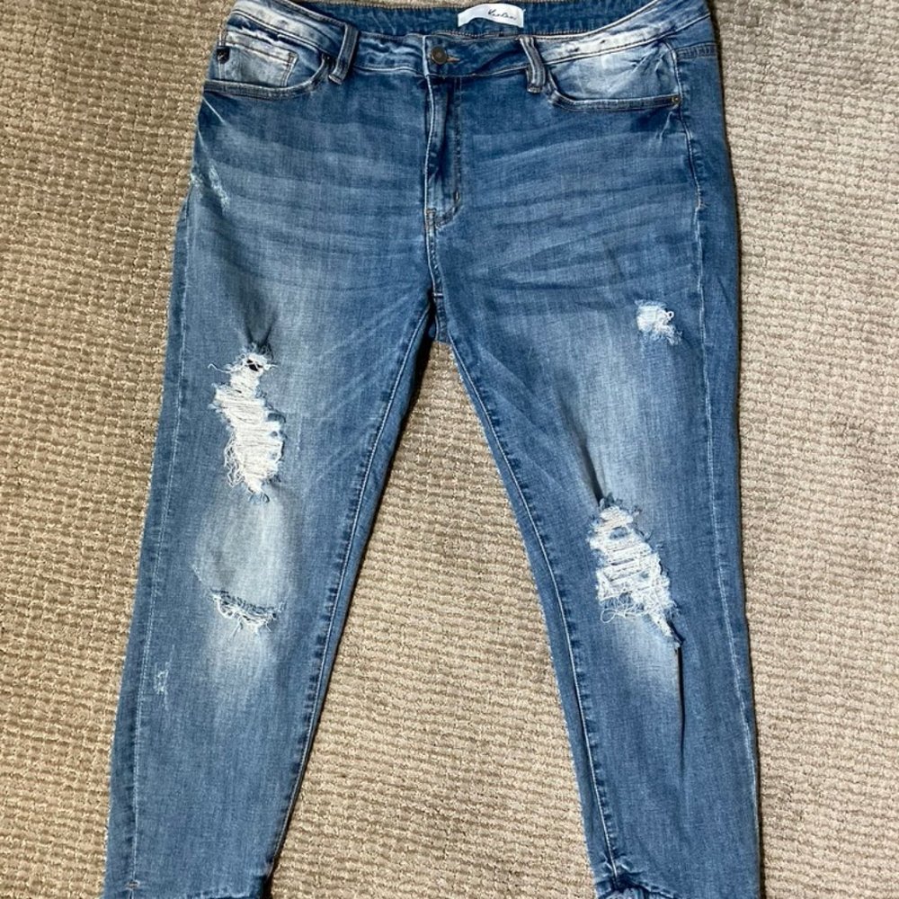 KanCan Stretch Skinny Jeans Distressed XL (16-18)